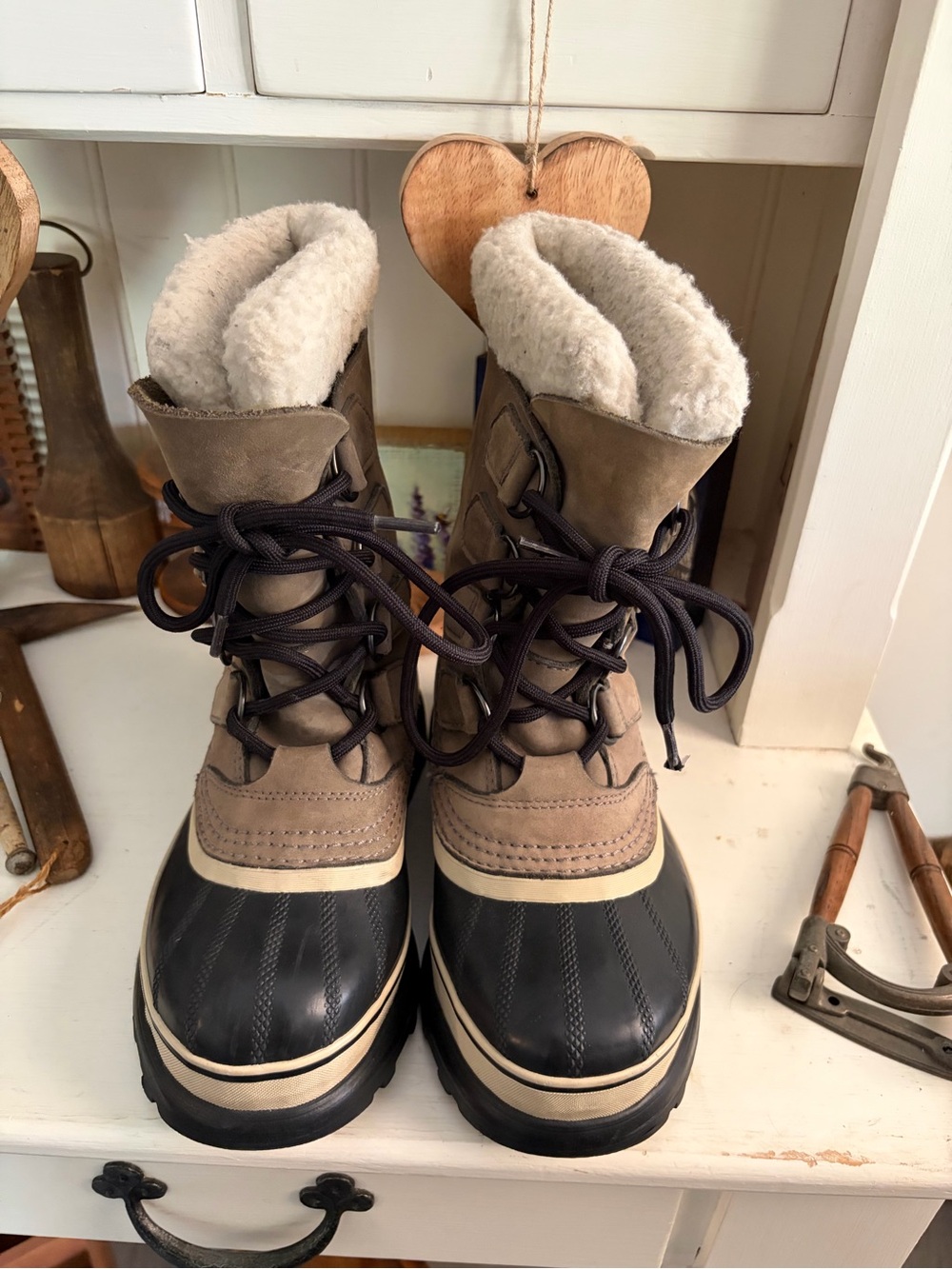 Sorel Women's Black and Tan Waterproof Winter Lace-Up Boots